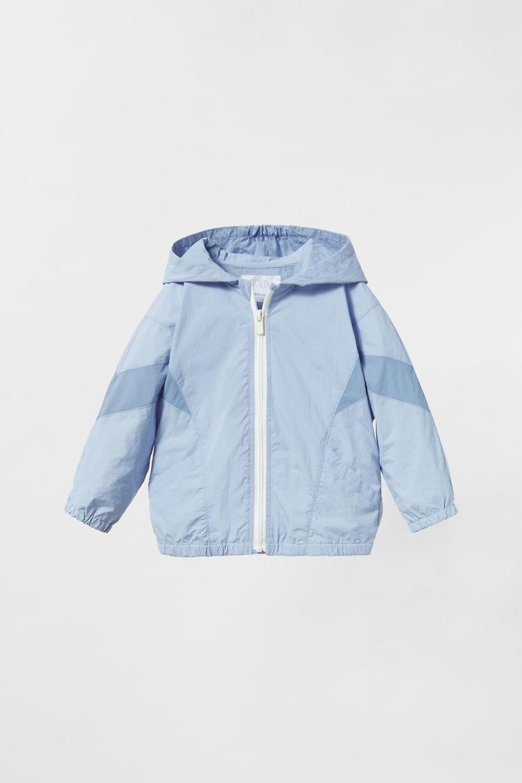 STRIPED WINDBREAKER Bluish ZARA Canada
